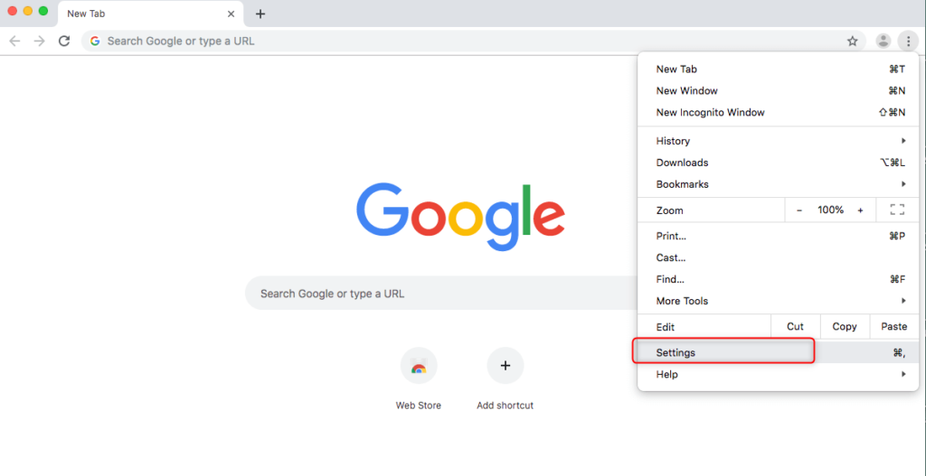 scan google chrome for viruses on a mac